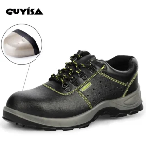 On Sale Non Slip Industrial Cowhide Leather Work Safety Shoes Anti-Smash Steel Toe