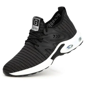 PU sole breathable safety shoes unisex sports safety shoes with steel head