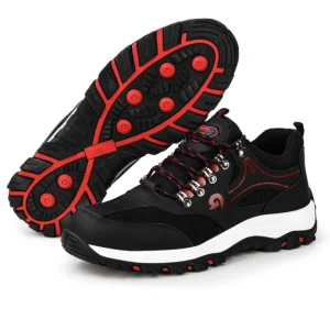Microfiber Leather and mesh cloth rubber outsole summer safety shoes