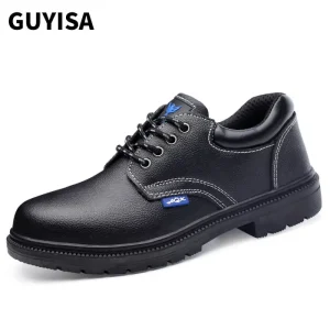 005 Work shoes outdoor waterproof wear resistant rubber soled steel toes