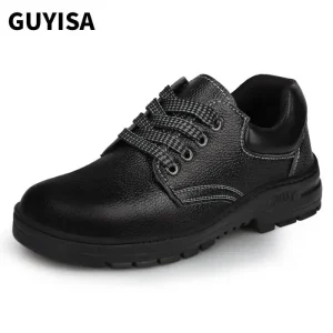 Waterproof Leather Work shoes Anti Smash Safety Shoes for Men