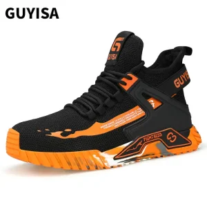 0296RE Men's safety shoes Non-slip rubber soled steel toe safety shoes