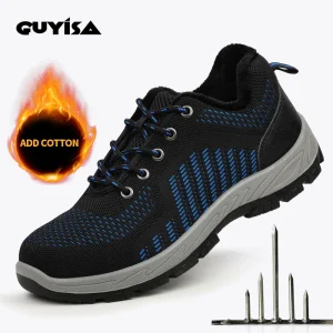 Men Women Winter Warm Steel Toe Anti Smash Anti Piercing Wear-Resistant Safety Shoes