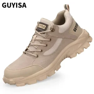 Stylish Industrial Work Shoes Men's Women's Rubber Outsole Wear-resistant Steel Toe Safety Shoes
