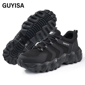 GUYISA High quality steel cloth breathable comfortable men's safety shoes